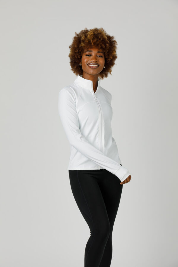 3c. Exercise Jacket with a Zipper in the Front and Sleeves with thumb holes - Image 4