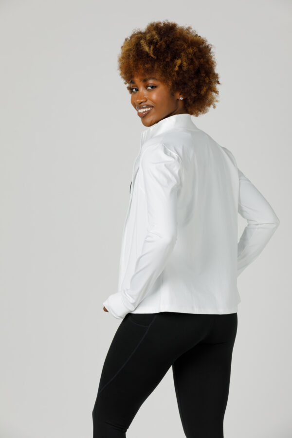 3c. Exercise Jacket with a Zipper in the Front and Sleeves with thumb holes - Image 6