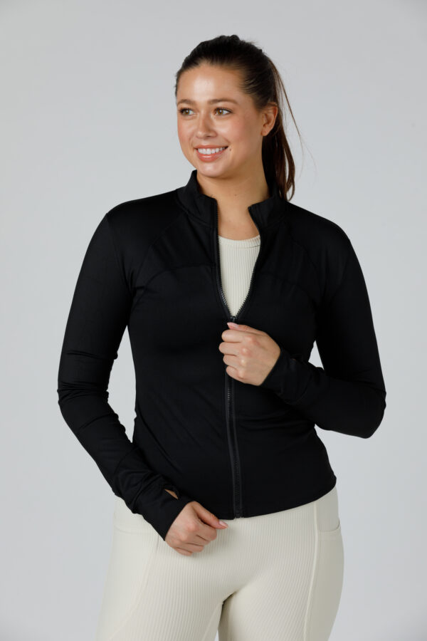 3c. Exercise Jacket with a Zipper in the Front and Sleeves with thumb holes - Image 17