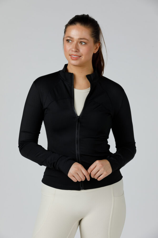 3c. Exercise Jacket with a Zipper in the Front and Sleeves with thumb holes - Image 18